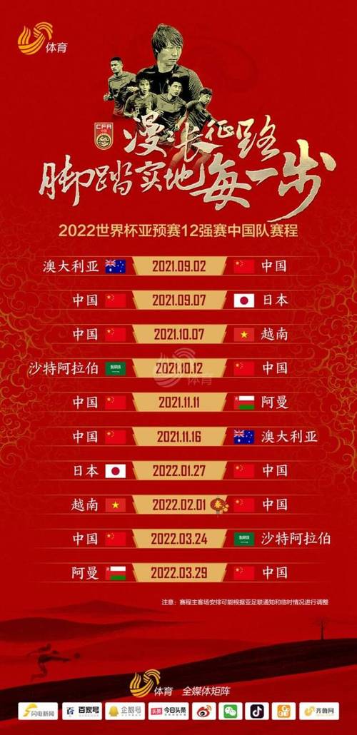 亚洲区世界杯中国队赛程
