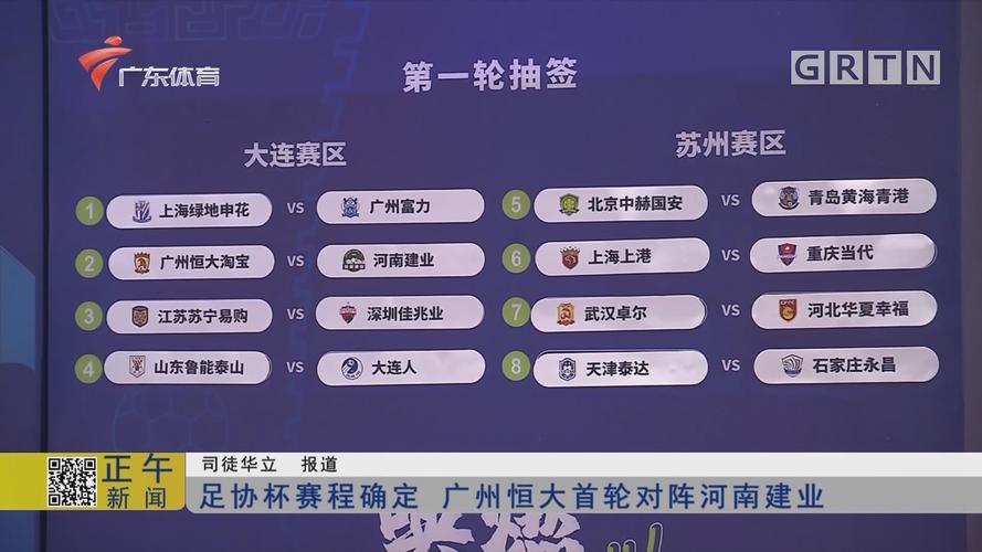 广州恒大赛程2020足协杯